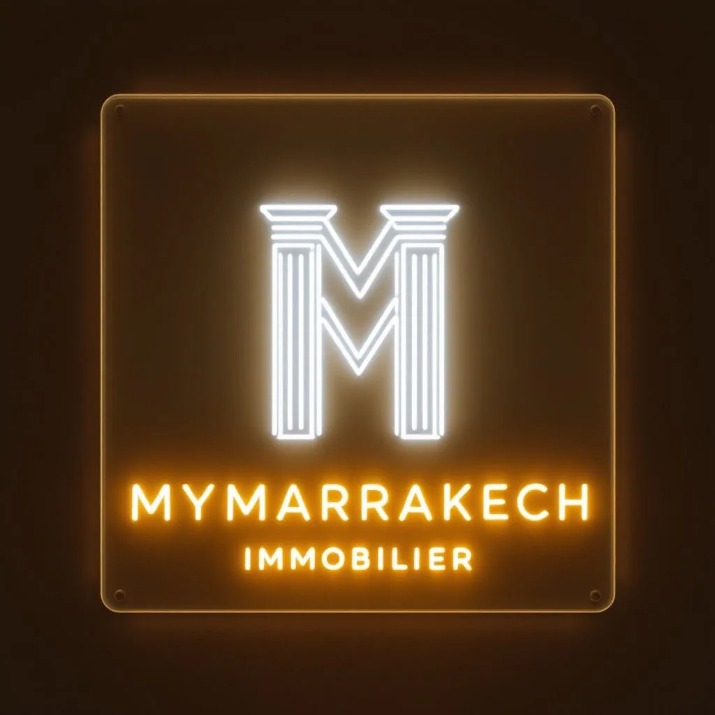 Néon réalisé pour Marrakech immobilier